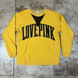 PINK Victoria's Secret Yellow Crewneck Sweater